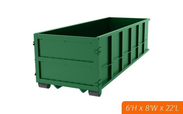 you can rent a 30-yard dumpster for a specified amount of time depending on your needs and the company's policies